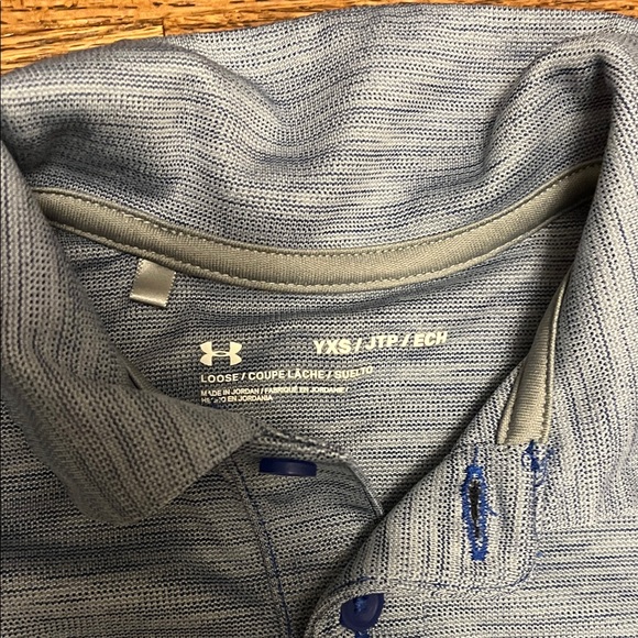 Under Armour Kids' Polo Shirts in Gray and Light Blue lot of 2 - Picture 5 of 5